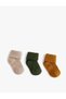 Baby Boy 3-Piece Socks Set Cotton Multi-Colored (Aw 25) - 2