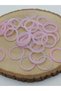 Agate Stone Thin Band Ring – Pink Variegated – 3mm Thickness (59974) - Price Is for 1 Piece Ring - 2