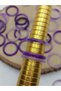 Agate Stone Thin Size Ring – Foggy Purple Variegated – 3mm Thickness (59984) - Price Is for 1 Piece of Ring - 3