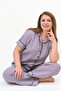Women's Pajama Set Shirt Collar Relaxed Fit Sleepwear Set - 2