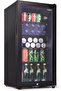 88L Glass Door Compact Beverage Cooler, All Black Edition, With Compressor (RB-88HC-JC)