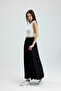 Women's Elastic Waist Double Pocket Bell Skirt - 3