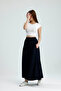Women's Elastic Waist Double Pocket Bell Skirt - 3