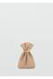 Drawstring Leather Bag with Metallic Details - 3