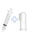 Baby Teether Finger and Nasal Aspirator Set Silicone Gum Scratcher Finger Nasal Injector