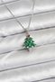 Silver Steel Chain Pine Tree Christmas Theme Women's Necklace for Elegant Necks - 2