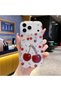 iPhone 16 Pro (6.3 Inch) Compatible Silvery Appearance Flowers Pattern Stylish Case