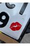 (8 Pieces) License Plate Kiss Red Sticker Label 4X2,5Cm for Car-Helmet-Motor