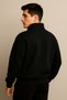 Men's Thick 3 Thread D Mock Neck Half Zipper Winter Sweatshirt with Fleece Inside - 5