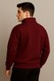 Men's Thick 3 Thread D Mock Neck Half Zipper Winter Sweatshirt with Fleece Inside - 5