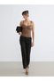 Black Carrot Fit Women's Pleated Trousers