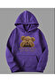 Surprise Moment Teddy Print Detailed Hooded Sweatshirt