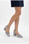 Low Thick Heeled 5cm Pearl Stone Evening Dress Shoes