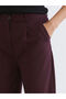 Soulife Mürdüm Carrot Fit Women's Pleated Pants - 3