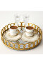 Ring Detailed Luxury Gold Promise, Engagement, Presentation, Decorative Tray (30 cm) - 4