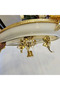 Oval Porcelain with Cast Edge Frame 30*16 Gold - 4