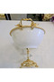 21 cm Cast Metal Frame Porcelain Bowl with Legs Gold - 4