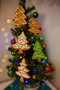 5-Piece Gingerbread Tree Christmas Ornaments - 2