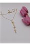 Long Necklace in Stainless Steel with Zircon Stone Sun and Palm Detail - 3