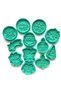12-Piece Christmas Mega Cookie Mold Set |   Santa Claus, Deer, Snowflake, Wreath, Sweater