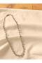 Knot Chain Steel Necklace - Silver - 3
