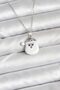 Snowman Head with Silver Steel Chain Hat Christmas Theme Women's Necklace for Elegant Necks - 2