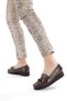 Plus-Artı001-7475-501 Genuine Leather Orthopedic Women's Laceless Brown Roc Shoes - 7