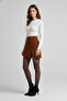 women's shorts skirt with front slit - 2