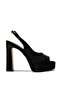 Women's Black Satin Evening Shoes