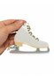 Glittery White Ice Skating Christmas Tree Ornament - New Year Ornament - 2
