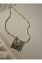 Steel, with Stylish Chain Detail, Two-Tone, Design Letter Necklace - 5