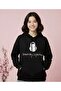 Unisex Oversized Long Sleeve Cat Printed Hoodie - 3