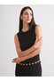 Özmarka New Season Crew Neck Textured Women's Tank Top