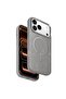 iPhone 17 Pro Leather Case, MagSafe, Slim Protective, Built-in Kickstand, Grey