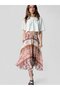 Valerie Chiffon Flared Lined Long Skirt Women's Cognac Tan - 6