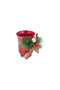 Decorated Glass Candle Holder Red 15cm - 2