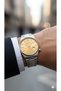 Men's Wristwatch Silver Color, Orange Dial - Stylish Metal Band, 2 Years Warranty - 3