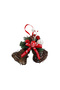 Hanging Rattan Bells Red 21x11x20cm - 3