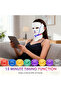 7-Color Neck & Face Beauty Mask Machine - Wireless USB Rechargeable Unisex Reusable Skincare Device - 3