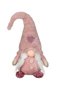 Pink furry glitter heart hat hair braided decorative christmas elf / 45 cm christmas decoration - 2