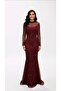 Fishtail Model Long Sleeve Sequined Beaded Engagement, Wedding, and Proposal Dress