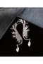 Angel Wing Earrings with Zircon Stone, Stylish Women's Jewelry Accessory Suitable for Daily and Night Use - 5