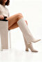 Women's Leather Matte Slip-On Boots - 3