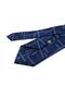 Navy Blue - Blue Motif Pattern Classic Tie with Handkerchief Kk13310 - 3