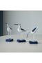 Coastal Wooden Bird Figurines for Beach House, Living Room, Office & Tabletop Decoration (Set of 3) - 5