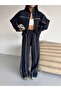 Women's Compak Combed Cotton 3-Thread Inner Ş Fleece-Lined Intermediate B Piped Double Tracksuit Set - 4