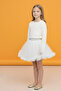 Girl's Skirt Stylish Skirt with Mesh - 2