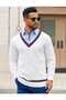 Alex 100% Cotton V-Neck Knit Sweater - 4