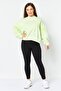 Women Oversized Fit Long Sleeve Outdoor Sweatshirt, Light Green - 4