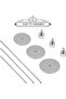 3-Piece Silver Taper Candlestick Holders for 3/4 inch Candles (Set of 3)
